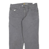 CARHARTT Mens Cotton Blend Grey Regular Fit Straight Leg Trousers W36 L27