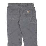 CARHARTT Mens Cotton Blend Grey Regular Fit Straight Leg Trousers W36 L27