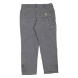 CARHARTT Mens Cotton Blend Grey Regular Fit Straight Leg Trousers W36 L27