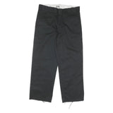 DICKIES Mens Regular Black Cotton Blend Zip Trousers W34 L29 Workwear Classic