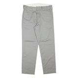 CARHARTT Mens Cotton Blend Grey Regular Straight Trousers W34 L30 Workwear Zip