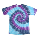 SEAMAN Mens Blue & Purple Tie Dye Graphic T-Shirt 2XL Short Sleeve Crew Neck