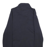 NAPAPIJRI Mens Navy Blue Jacket L Cotton Zip Up Casual Printed Logo