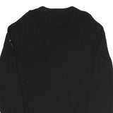 NAUTICA Mens Black Cotton Blend Plain V-Neck Basic Knit Jumper M Classic Style