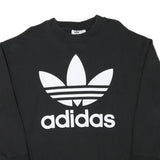 ADIDAS Mens Black Crew Neck XS Cotton Blend Casual Sweatshirt Pullover