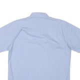 NAUTICA Mens Blue Cotton Blend Short Sleeve Shirt L Button Down Casual
