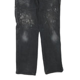 DICKIES Mens Regular Black Cotton Blend Jeans W34 L31 Workwear Zip Closure