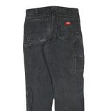 DICKIES Mens Regular Black Cotton Blend Jeans W34 L31 Workwear Zip Closure