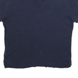 TOMMY HILFIGER Mens Navy Blue Polo Shirt L Cotton Blend Short Sleeve Classic