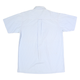 LIBERTY Mens Blue & Red Stripe Short Sleeve Shirt S Cotton Blend Casual