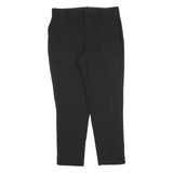 POLO RALPH LAUREN Womens Black Regular Leg Trousers W32 L27 Smart Casual Zip