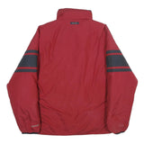 NAUTICA Mens Red & Navy Zip-Up Reversible Polyester Blend Jacket XL Plain