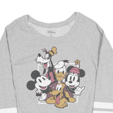 DISNEY Womens Grey Disney Characters Crew Neck 2XL Cotton Blend Sweatshirt