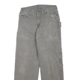 DICKIES Mens Jeans Grey Regular Straight Denim Medium W30 L28 Workwear Zip