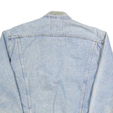 WRANGLER Mens Blue Denim Jacket L Cotton Button Front Classic Fit Vintage Retro