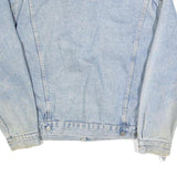 WRANGLER Mens Blue Denim Jacket L Cotton Button Front Classic Fit Vintage Retro