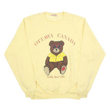 WORLD PRO Womens Yellow Ottawa Canada Teddy Bear Club Crew Neck XL Sweatshirt