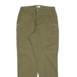 RIVER ISLAND Womens Cotton Blend Khaki Regular Cargo Trousers W28 L28 Stylish