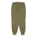 RIVER ISLAND Womens Cotton Blend Khaki Regular Cargo Trousers W28 L28 Stylish