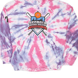 GILDAN Mens Pink & Purple Tie Dye Georgia National Qualifier Hoodie XL