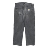 CARHARTT Mens Cotton Blend Black Regular Straight Trousers W32 L25 Workwear