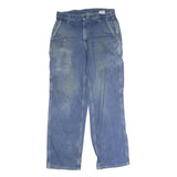 CARHARTT Mens Jeans Blue Regular Straight Denim Rinse W30 L30 Workwear