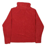 TOMMY HILFIGER Womens Red Pullover High Neck L Logo Sweatshirt Casual Wear