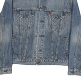 LEVI'S Mens Blue Denim Jacket L Cotton Blend Classic Button Closure Casual