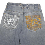 ENYCE Mens Shorts Blue Casual Cotton Blend L W30 Embroidered Logo Pockets