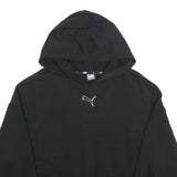 PUMA Womens Black Hoodie L Cotton Blend Pullover Casual Hooded Sweatshirt