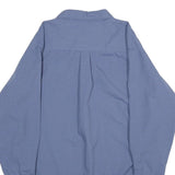 RED KAP Mens Blue Check Work Shirt L Cotton Blend Long Sleeve Casual