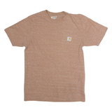 CARHARTT Mens Brown Pocket T-Shirt S Short Sleeve Crew Neck Cotton Casual