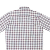 WRANGLER Mens White & Red Check Shirt M Cotton Short Sleeve Casual Summer