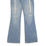 TRUE RELIGION Womens Regular Fit Flared Denim Light W27 L32 Distressed Cotton