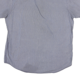 TOMMY HILFIGER Mens Blue Shirt L Cotton Blend Button-Down Collar Short Sleeve