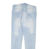 DENIM CO Womens Jeans Blue Regular Skinny Denim Light W28 L25 Faded Distressed