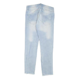 DENIM CO Womens Jeans Blue Regular Skinny Denim Light W28 L25 Faded Distressed