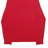 TOMMY HILFIGER Womens Red Patterned Plain Roll Neck Jumper S Cotton Blend