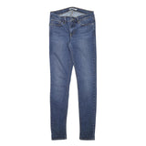 LEVI'S Womens Slim Blue Denim Medium Wash Jeans W27 L31 Cotton Blend Zip