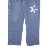 DICKIES Mens Regular Fit Blue Denim Jeans W42 L32 Star Print Cotton Blend