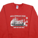 RUSSELL ATHLETIC Mens Red Bellingham High Sweatshirt Crew Neck XL Casual