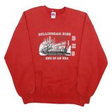 RUSSELL ATHLETIC Mens Red Bellingham High Sweatshirt Crew Neck XL Casual
