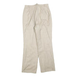 BRECKENRIDGE Womens Beige Regular Fit Wide-Leg Trousers W26 L28 Classic Casual