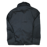 Mens Black Polyester Blend Plain Zip Jacket XL Casual Lightweight Workwear