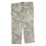 REAL TREE Mens Cotton Blend Camouflage Regular Fit Straight Trousers W38 L30