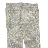 REAL TREE Mens Cotton Blend Camouflage Regular Fit Straight Trousers W38 L30