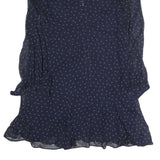 POLO RALPH LAUREN Womens Blue Day Chiffon Floral Long Sleeve Midi Dress M