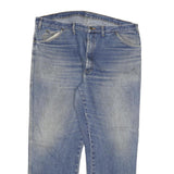 DICKIES Mens Jeans Blue Regular Straight Denim Medium W46 L32 Workwear Zip