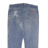DICKIES Mens Jeans Blue Regular Straight Denim Medium W46 L32 Workwear Zip