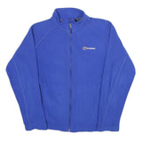 BERGHAUS Mens Blue Jacket S Polyester Plain Zip Outdoor Casual Lightweight